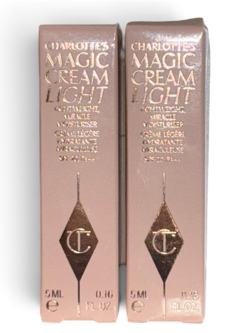 Charlotte Tilbury Magic Cream Light Moisturizer 5ml Set of 2 NEW